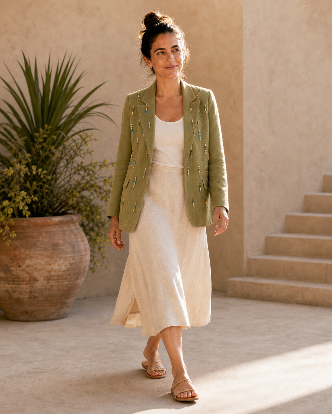 Blazer Iris de Lino