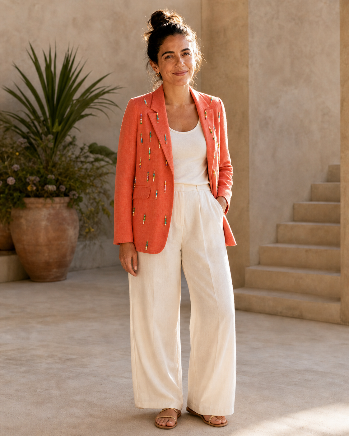 Blazer Iris de Lino